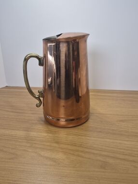 Vintage O.D.I. Solid Copper Pitcher | Old Dutch International Brass Handle | MCM